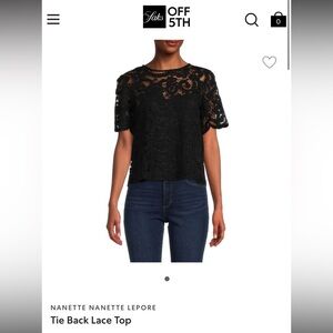 Nanette Lepore Black Lace Blouse